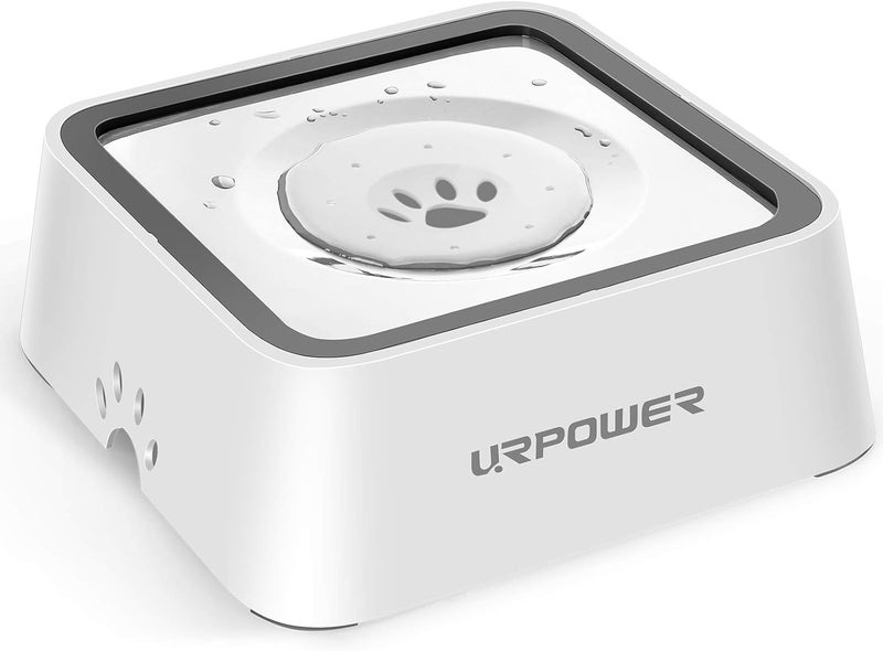 URPOWER 2.5L Dog Water Bowl 85oz Large Capacity Dog Bowls No Spill Pet Water Dispenser for Messy Drinkers Splash Proof Slow Feeder Vehicle Carried Travel Bowl for Dogs, Cats &Pets - Image 1